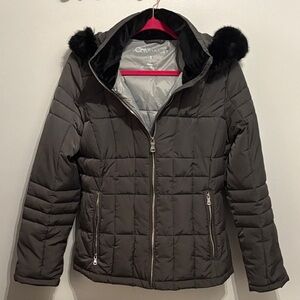 NWOT Calvin Klein Women's Charcoal Puffer Jacket